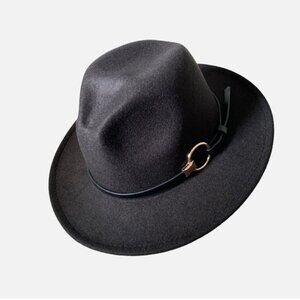 INC International Concepts Panama Hat With Gold Ring/Black Band Cowboy Cowgirl